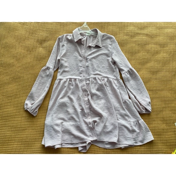 Women's Peach Love‎ Pink Oversized Button Up Dress Size Small - Picture 1 of 6